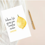 Modern Funny Lemon Yellow Quote Post-it® Notes<br><div class="desc">Modern Funny Lemon Yellow Quote</div>