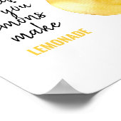 Modern Funny Lemon Yellow Quote Poster (Hoek)