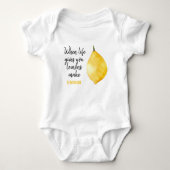 Modern Funny Lemon Yellow Quote Romper (Voorkant)