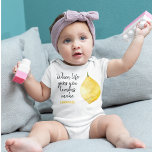 Modern Funny Lemon Yellow Quote Romper<br><div class="desc">Modern Funny Lemon Yellow Quote</div>