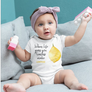 Modern Funny Lemon Yellow Quote Romper