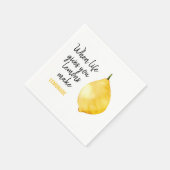 Modern Funny Lemon Yellow Quote Servet (Hoek)