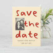 Modern Funny Minimal Photo Kaart (Staand voorkant)