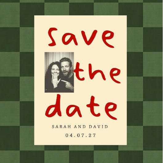 Modern Funny Minimal Photo Kaart