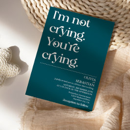 Modern Funny Minimal Typografie Deep Blauwgroen Br Kaart