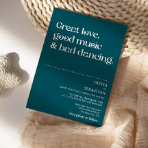 Modern Funny Minimal Typografie Deep Blauwgroen Br