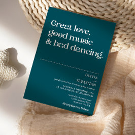 Modern Funny Minimal Typografie Deep Blauwgroen Br Kaart