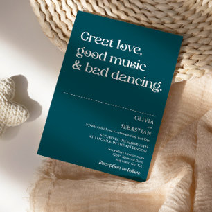 Modern Funny Minimal Typografie Deep Blauwgroen Br Kaart