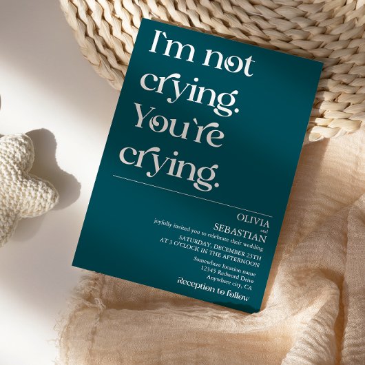 Modern Funny Minimal Typografie Deep Blauwgroen Br Kaart