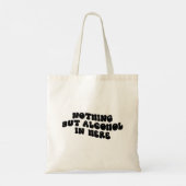 Modern Funny Minimalist Black Typografie Tote Bag (Achterkant)