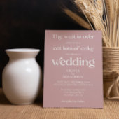 Modern Funny Minimalistisch Script Dusty Roos Brui Kaart