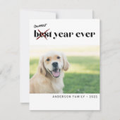 Modern Funny Okayest Beste Jaar ooit Foto Nieuwjaa Feestdagenkaart (Voorkant)