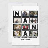 Modern Funny oma Cute Nana 8 Foto Collage Feestdagenkaart (Voorkant)