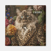 Modern Funny Pet Days Vrijdag Magneet (Voorkant)