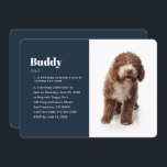 Modern Funny Pet Photo Birthday Invitation Kaart<br><div class="desc">Voeg nieuwe definities voor de naam van uw huisdier toe. Dit is een grappige en unieke uitnodiging voor de verjaardag van een huisdier

Hier beschikbaar:
http://www.zazzle.com/selectpartysupplies</div>