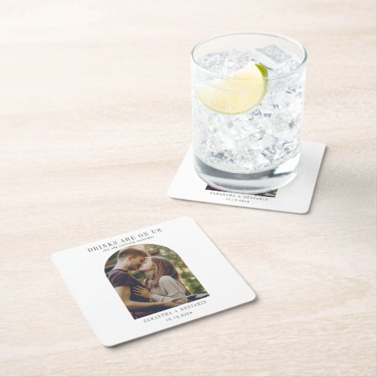 Modern Funny Photo Keepomwille Save the Date Kartonnen Onderzetters (Insitu)