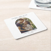 Modern Funny Photo Keepomwille Save the Date Kartonnen Onderzetters (Schuin)