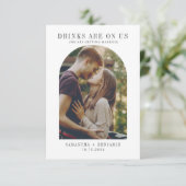 Modern Funny Photo Wedding Save the Date (Staand voorkant)