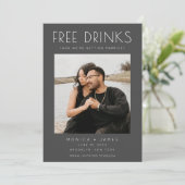 Modern Funny Photo Wedding Save the Date Aankondiging (Staand voorkant)