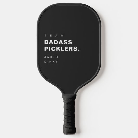 Modern Funny Pickleball Player Team Badass Pickleball Paddle (Voorkant)