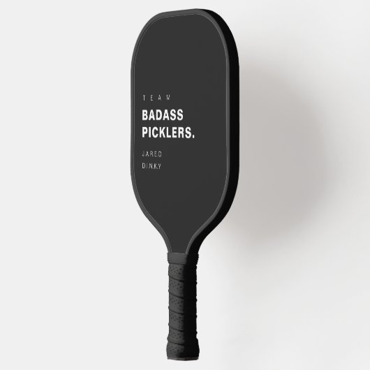 Modern Funny Pickleball Player Team Badass Pickleball Paddle (Links)