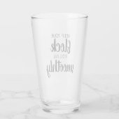 Modern Funny Quote Custom Text Chicken Boerderij O Glas (Achterkant)