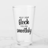 Modern Funny Quote Custom Text Chicken Boerderij O Glas (Voorkant)