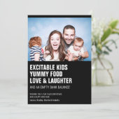 Modern Funny "Quote" Familie met Kerstmis Feestdagenkaart (Staand voorkant)