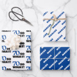 Modern Funny Quote Typografie 70th Birthday Inpakpapier Vel<br><div class="desc">Modern Funny Quote 70,  dus welke Typografie 70th Birthday Wrapping Paper Sheets. 70e verjaardag gepersonaliseerd inpakpapier met een grappig en motivatie citaat 70 Dus wat?</div>