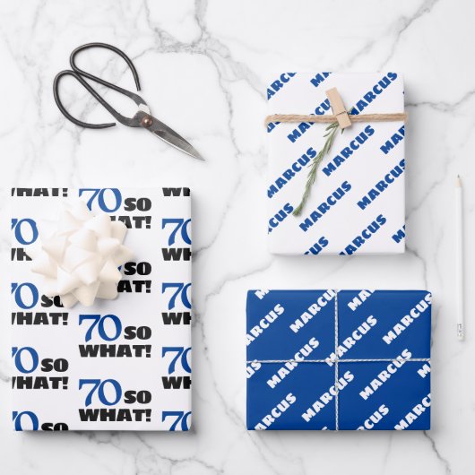 Modern Funny Quote Typografie 70th Birthday Inpakpapier Vel (Voorkant)