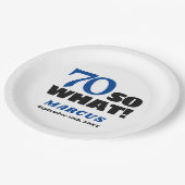 Modern Funny Quote Typografie 70th Birthday Papieren Bordje (Gekanteld)