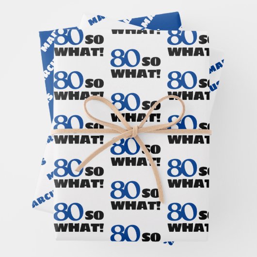 Modern Funny Quote Typografie 80th Birthday Inpakpapier Vel (In situ)