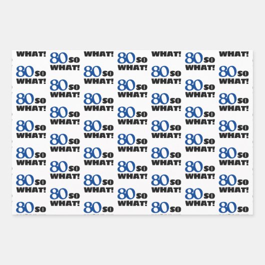 Modern Funny Quote Typografie 80th Birthday Inpakpapier Vel (Voorkant)