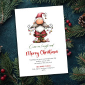 Modern Funny Santa Hand Drawn Festive Greeting Feestdagenkaart