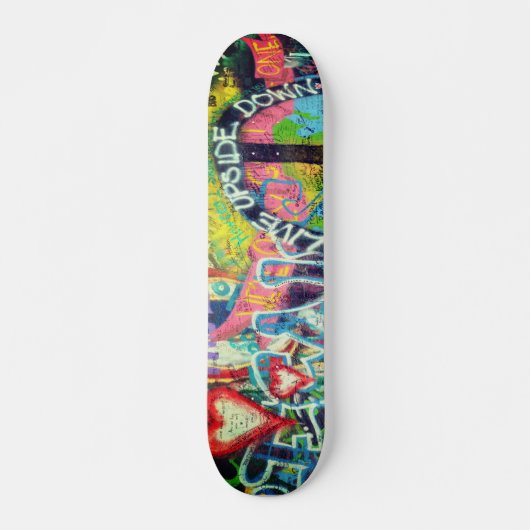 Modern Funny Typographic Love Heart Street Art Persoonlijk Skateboard (Voorkant)