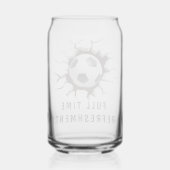 Modern Funny Unusual Custom Voetbal Football Blikvorm Glas (Achterkant)