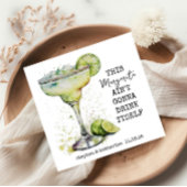 Modern Funny Waterverf Margarita gepersonaliseerd Servet