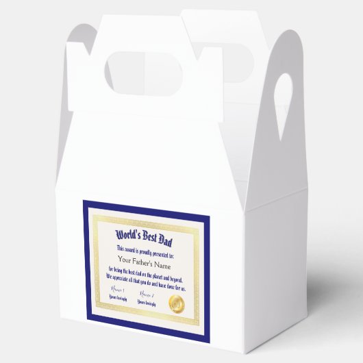 Modern Funny World's Best Pap Certificate Bedankdoosjes (Geopend)