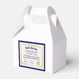 Modern Funny World's Best Pap Certificate Bedankdoosjes