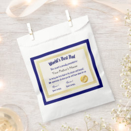 Modern Funny World's Best Pap Certificate Bedankzakje