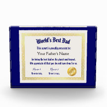Modern Funny World's Best Pap Certificate