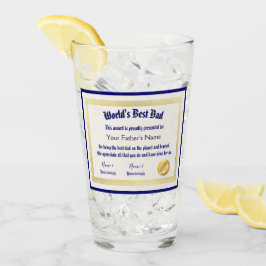 Modern Funny World's Best Pap Certificate Glas