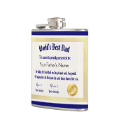 Modern Funny World's Best Pap Certificate Heupfles (Links)