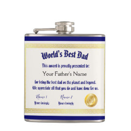 Modern Funny World's Best Pap Certificate Heupfles