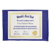 Modern Funny World's Best Pap Certificate Kussensloop (Voorkant)