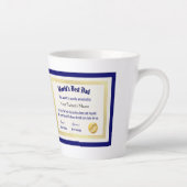 Modern Funny World's Best Pap Certificate Latte Mok (Rechts)