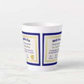 Modern Funny World's Best Pap Certificate Latte Mok (Voorkant)