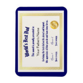 Modern Funny World's Best Pap Certificate Magneet (Verticaal)