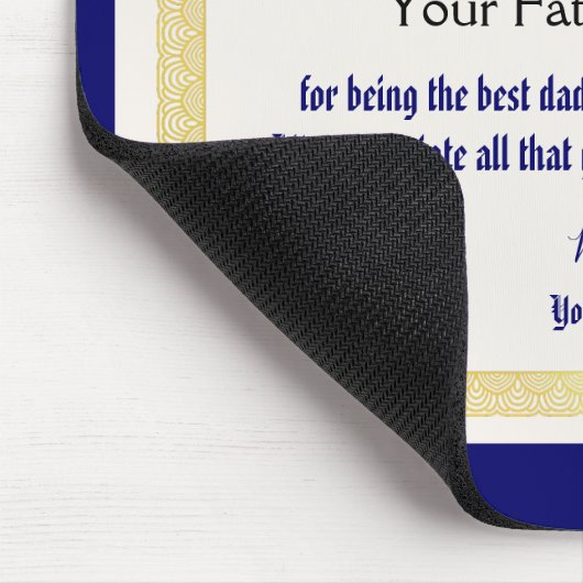 Modern Funny World's Best Pap Certificate Muismat (Hoek)