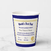 Modern Funny World's Best Pap Certificate Papieren Bekers (Achterkant)